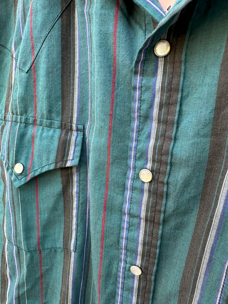 Ely Shirts Striped Western Shirt - as is