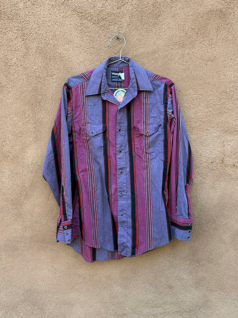 Wrangler Western Cowboy Cut Pink/Black Striped Shirt