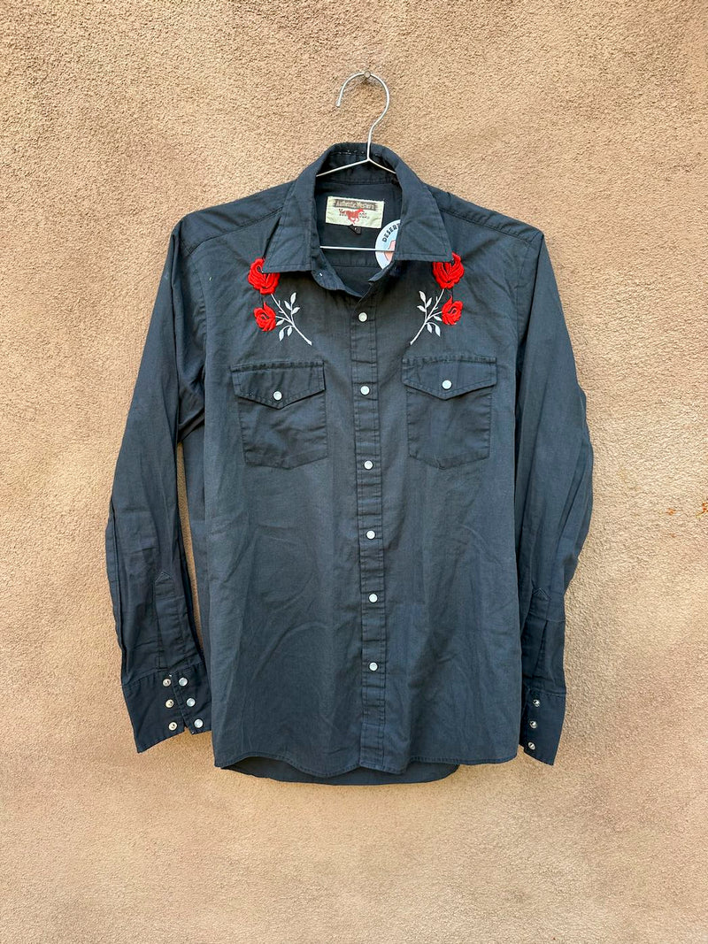 Authentic Western Youngbloods Rose Cowboy Shirt - as is