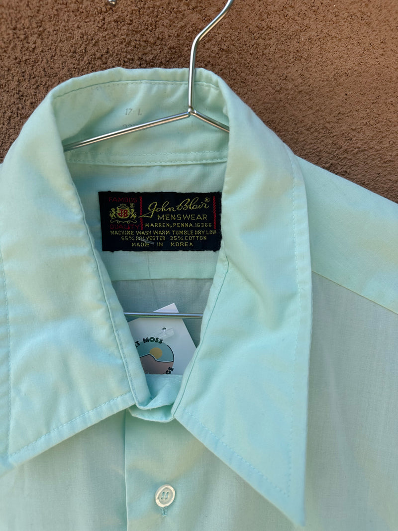 1960's Seafoam Green John Blair Dress Shirt