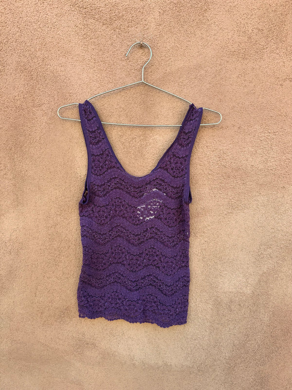 Escapades Purple Lace Tank Top