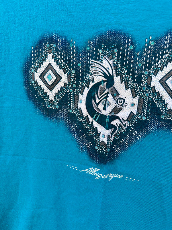 Blue Albuquerque Kokopelli T-shirt