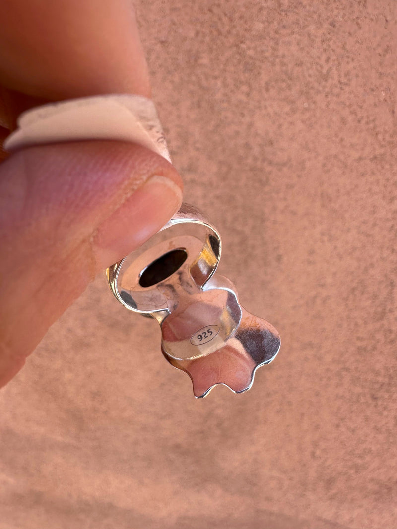 Labradorite and Sterling Silver Waves Ring