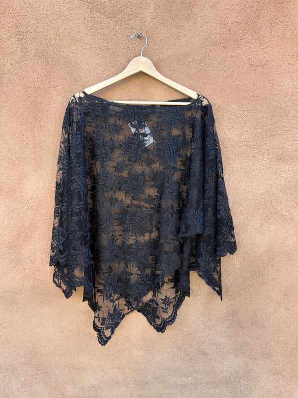 Black Lace Poncho