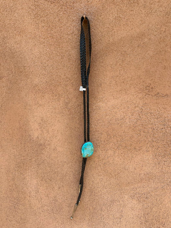 1960's Turquoise Mountain Birds Eye Bolo Tie