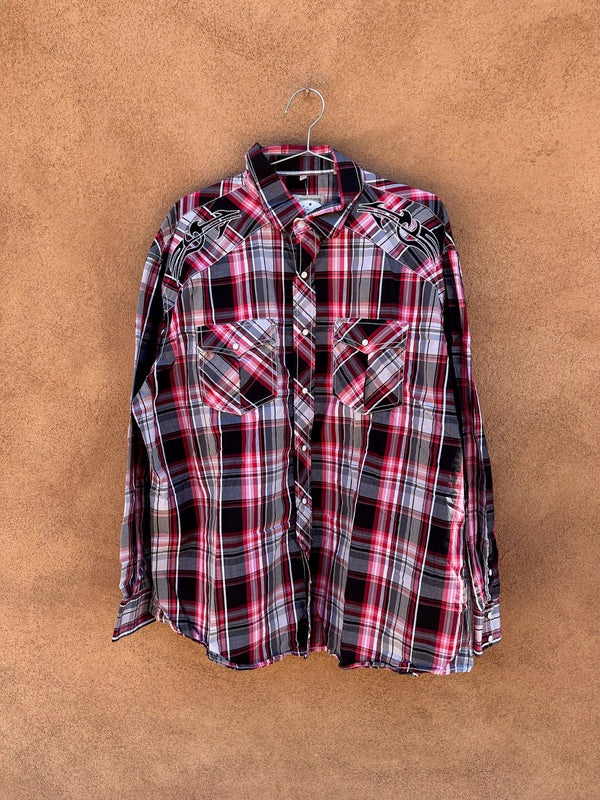 Rafter C Red Plaid Cowboy Shirt - XXL