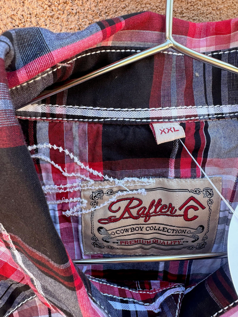 Rafter C Red Plaid Cowboy Shirt - XXL