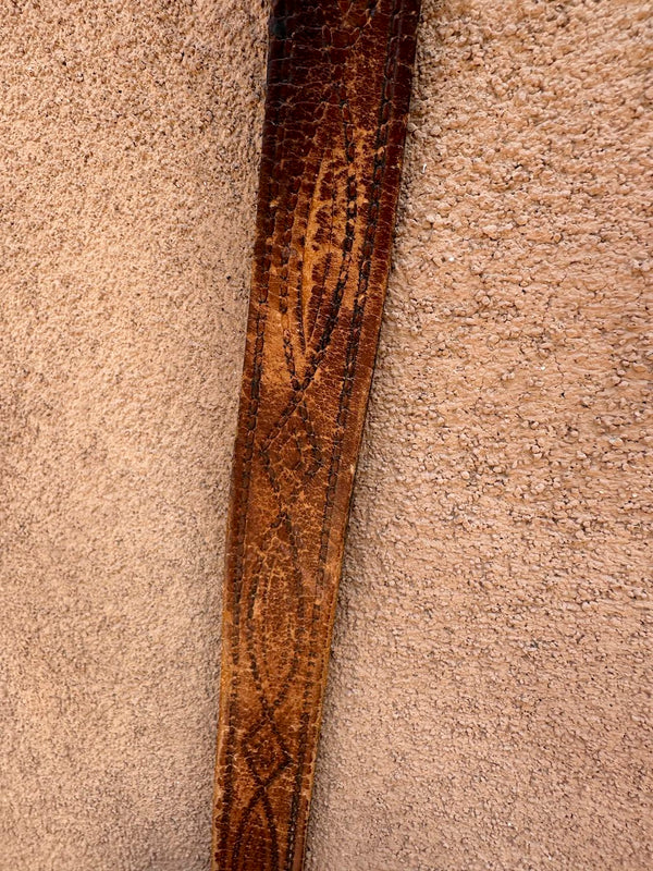 Embossed Western Leather Belt