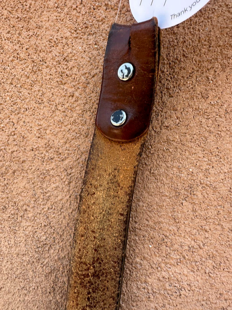 Embossed Western Leather Belt