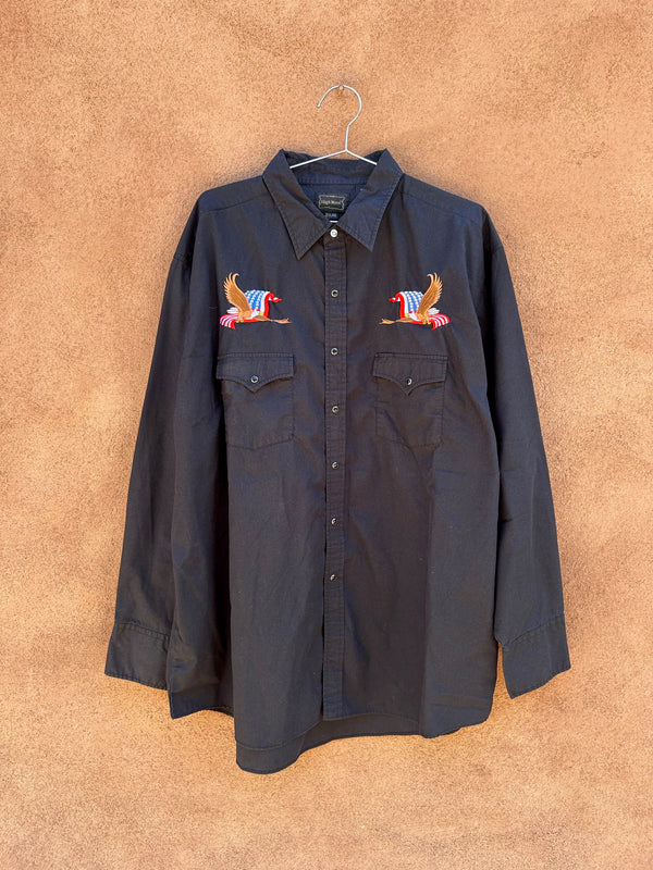 Bald Eagle & Old Glory High Noon Cowboy Shirt - 2XL