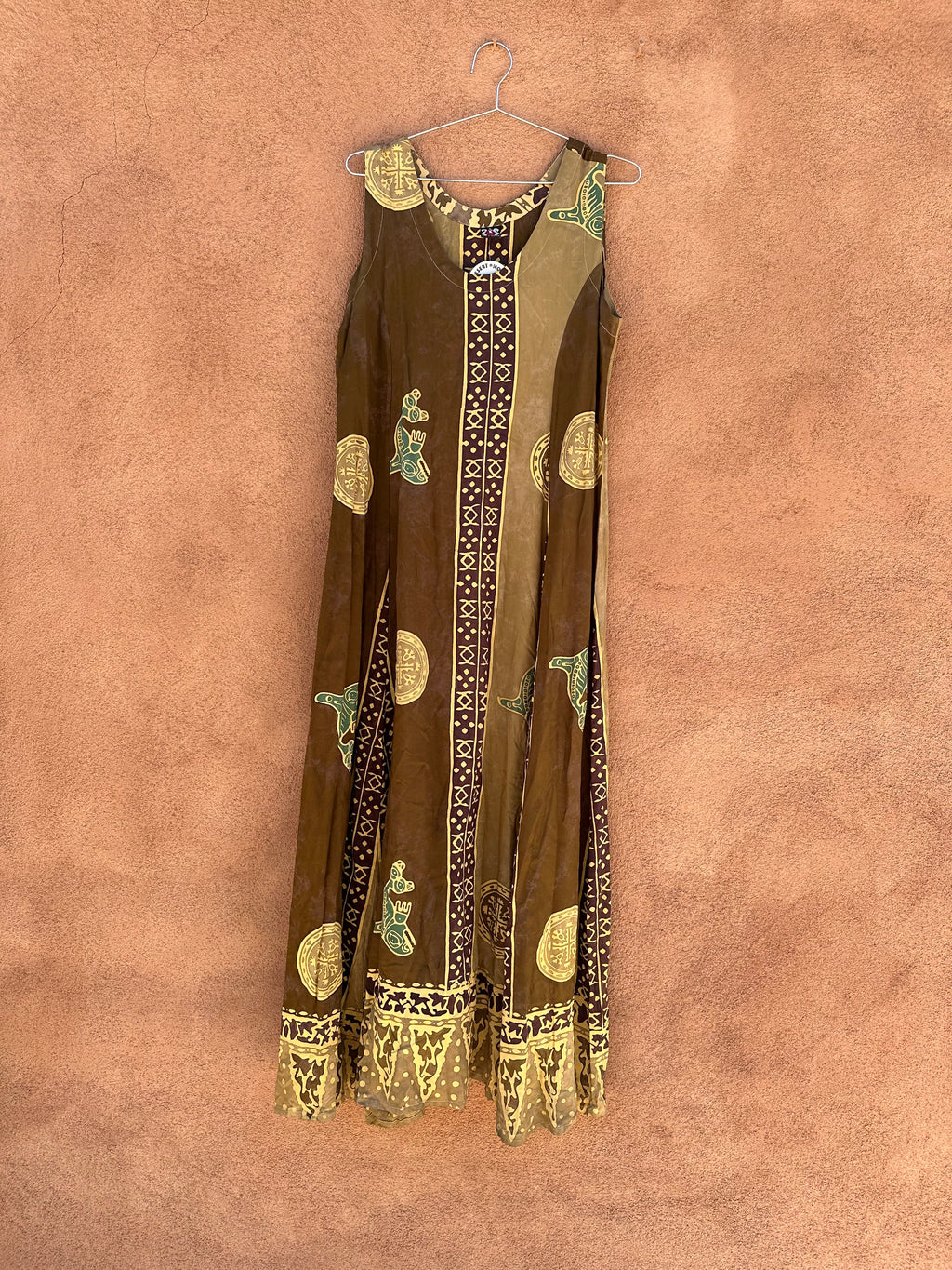 chinese dress ladies Vintage Long Indonesian Batik Dress – DESERT MOSS VINTAGE