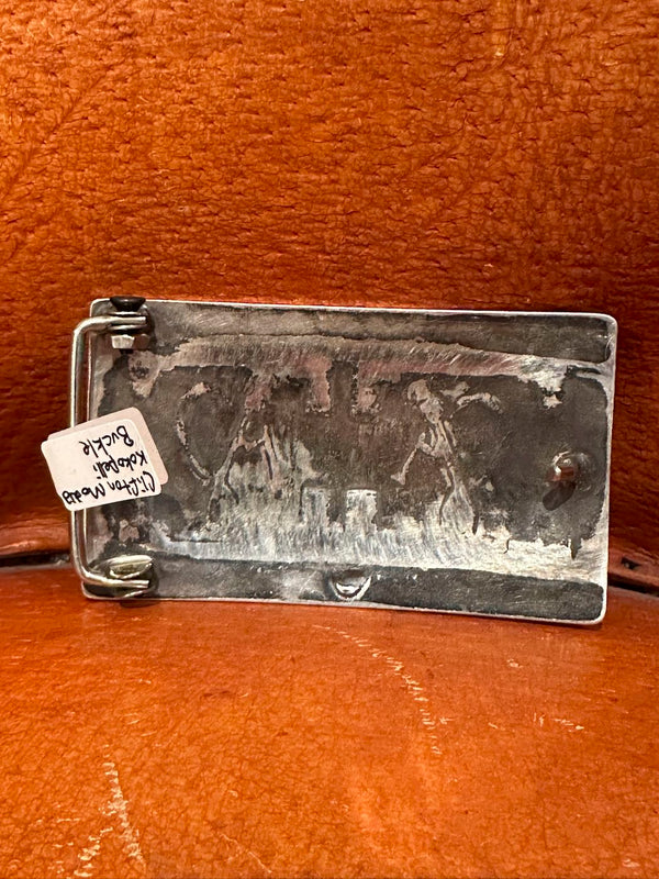 Sterling Silver Clifton Mowa Kokopelli Belt Buckle