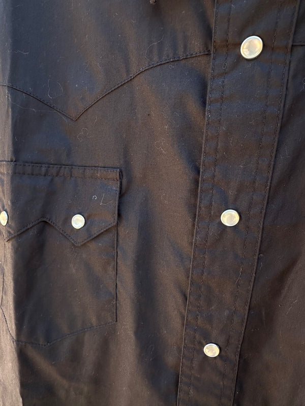 Black Wrangler Cowboy Shirt with Pearl Snaps XL/2XL