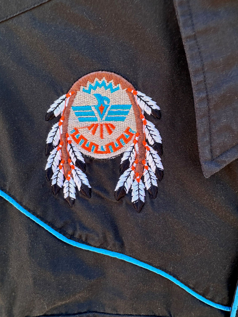 Ely Diamond Embroidered Cowboy Thunderbird Shirt