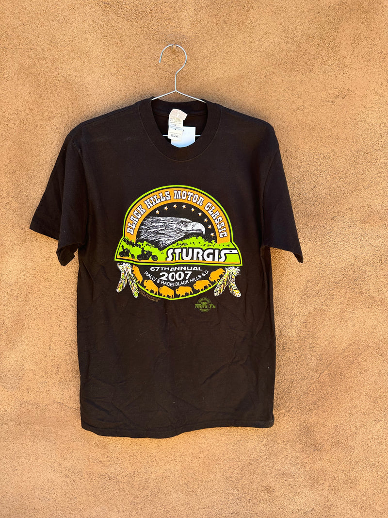 2007 Black Hills Moto Rally Sturgis Tee (orange/green)