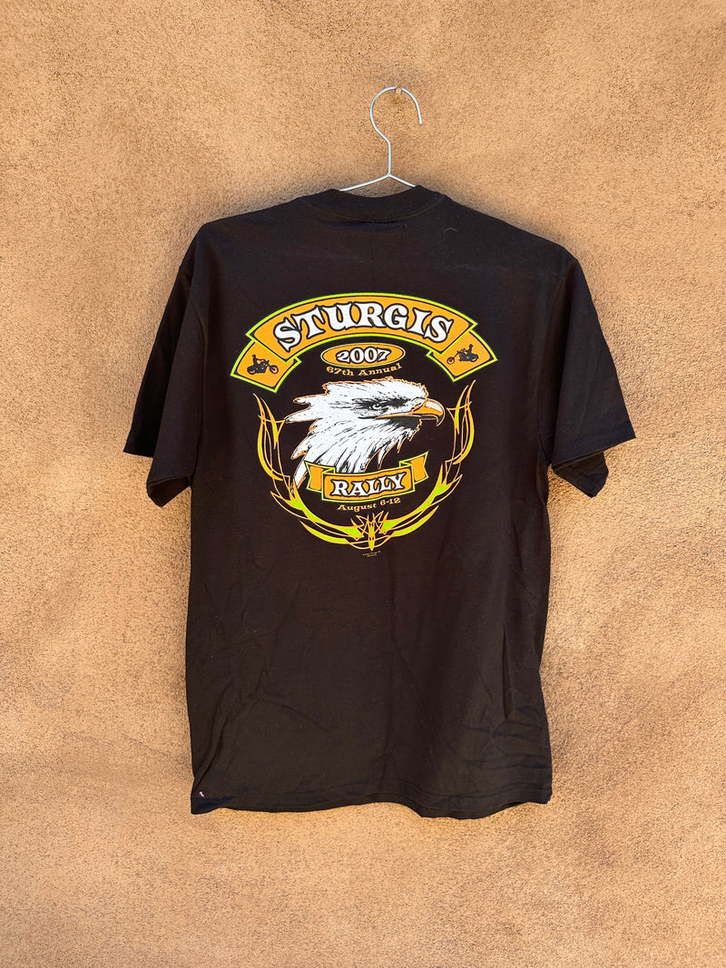 2007 Black Hills Moto Rally Sturgis Tee (orange/green)