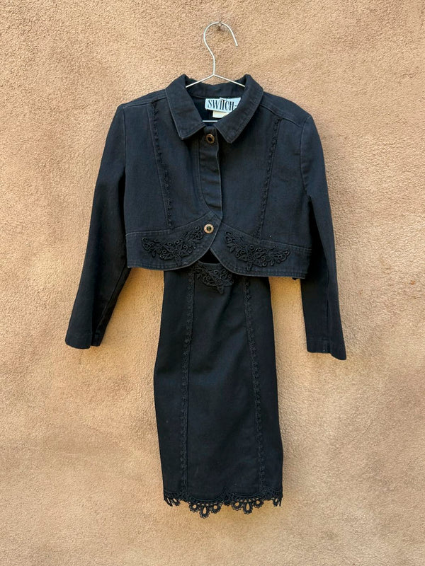 Switch USA Girl's Western Jacket and Dress, 100% Cotton Denim
