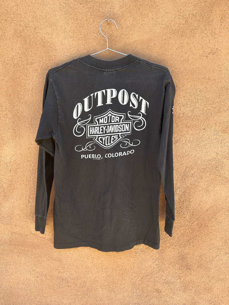 1989 Long Sleeve Harley Outpost Pueblo, CO Tee