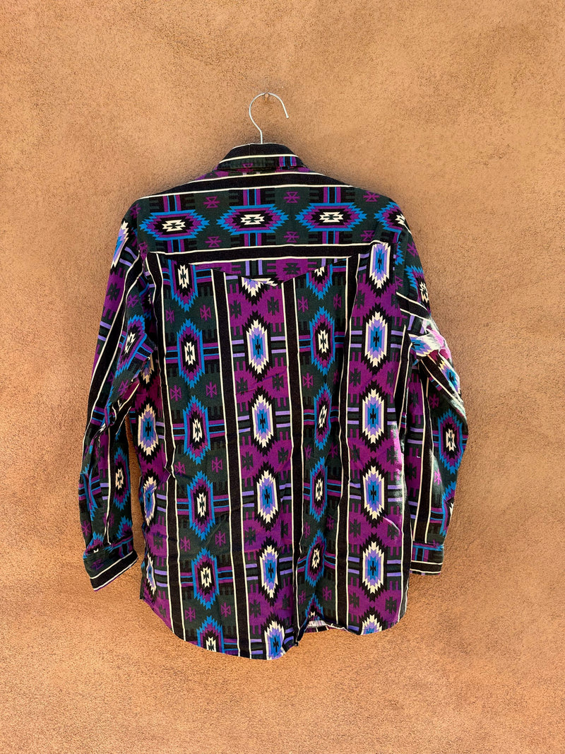 Geometric Southwest Style Roper Rodeo Shirt