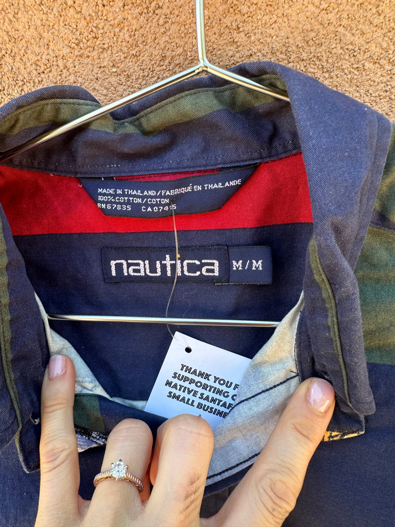 90's/Y2K All Around Print Nautica Shirt