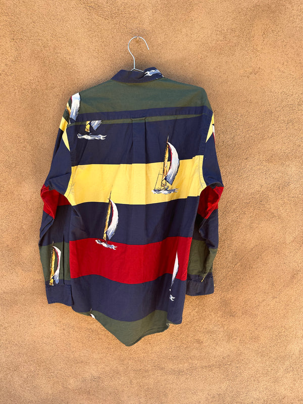 90's/Y2K All Around Print Nautica Shirt