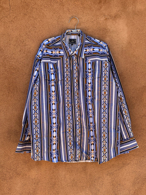 Violet Roper Rodeo Shirt with Southwest Geometric Patterns