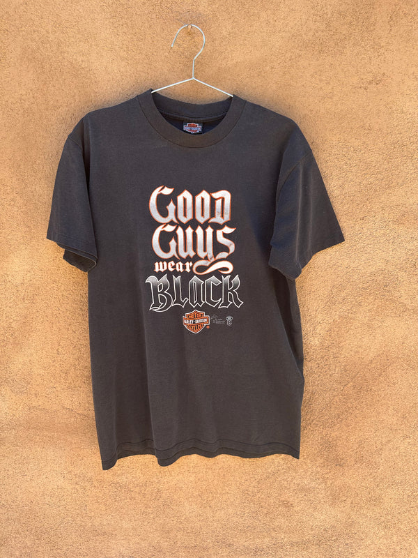 Good Guys Wear Black 1986 Harley Tee - Daytona Beach