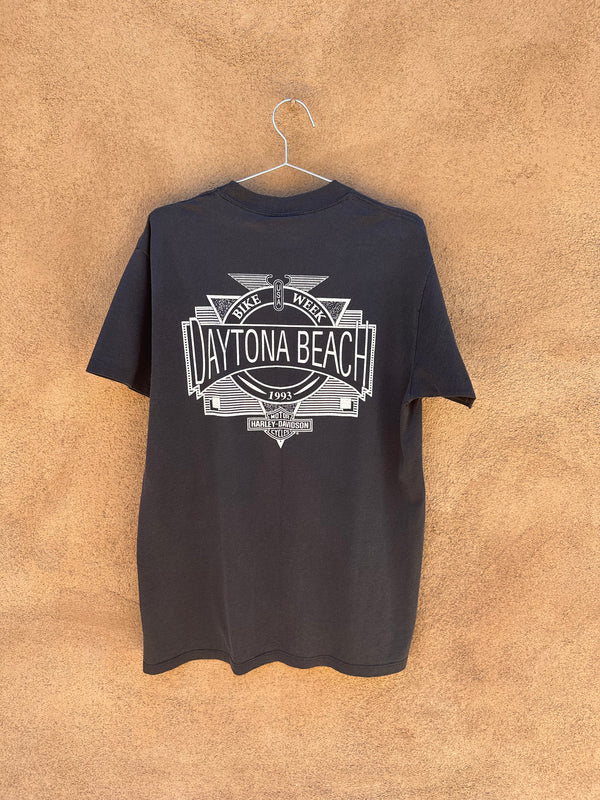 Good Guys Wear Black 1986 Harley Tee - Daytona Beach