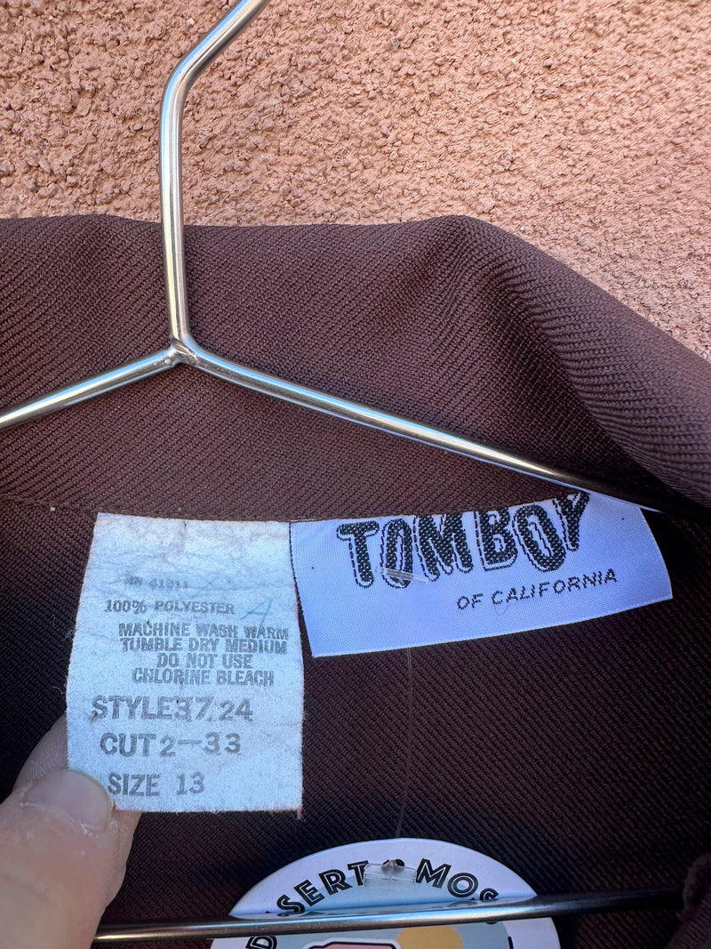 Brown 1960's Tomboy of California Blouse