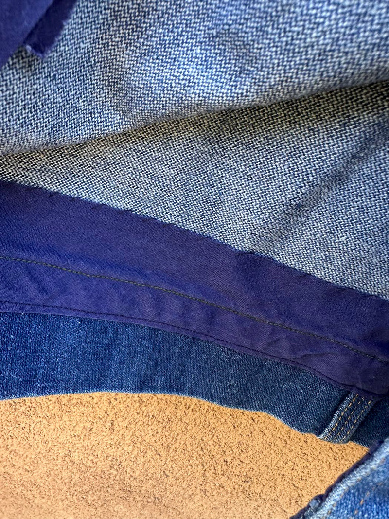 1980's Denim Skirt with Western Theme by Shades, 24" waist