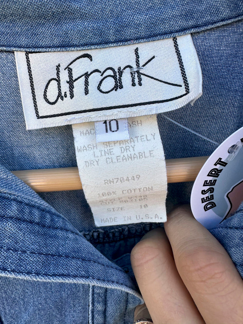 d. Frank Denim Western Dress, sz 10