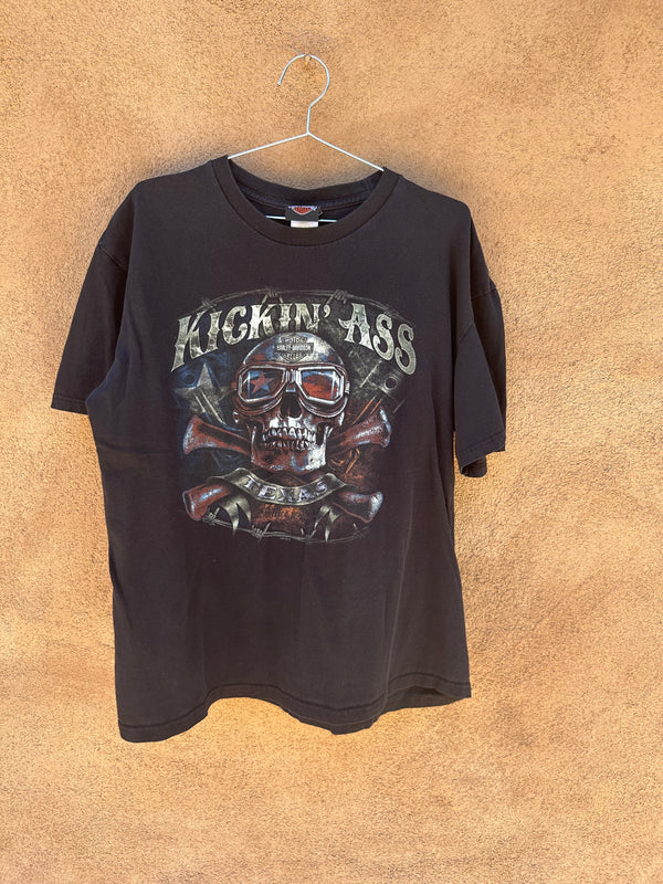 Kickin' Ass Texas Harley Davidson T-shirt