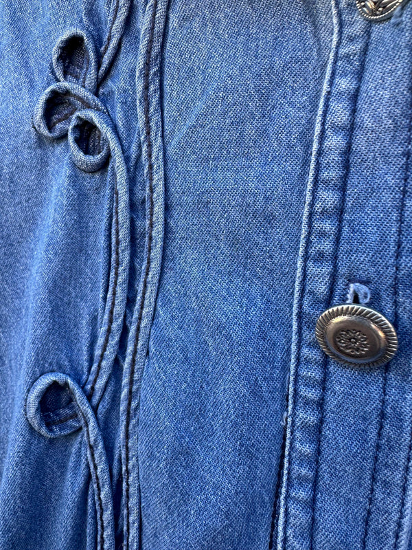 d. Frank Denim Western Dress, sz 10