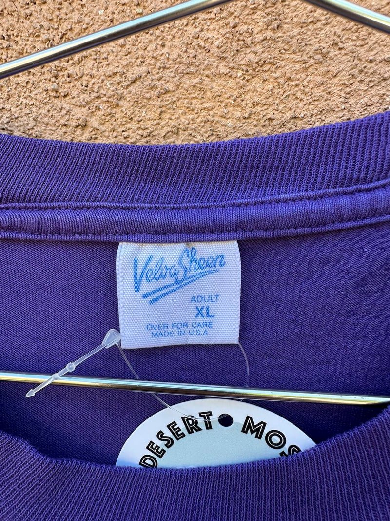 1990's Velva Sheen Purple Mickey Mouse T-shirt