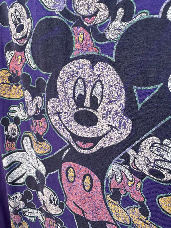 1990's Velva Sheen Purple Mickey Mouse T-shirt