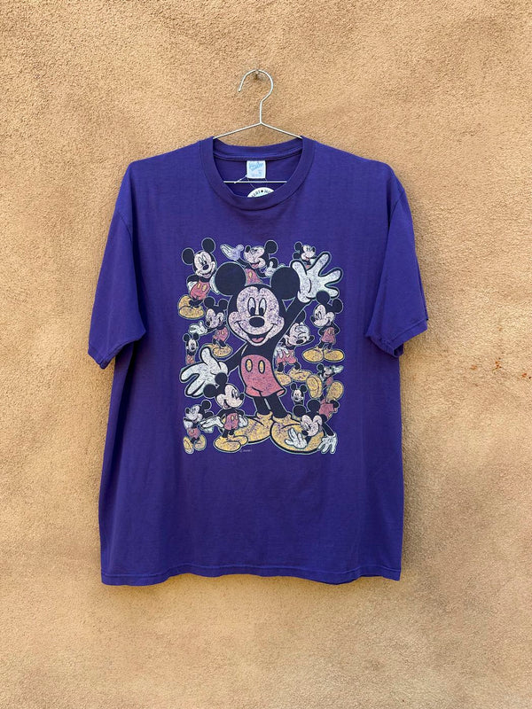1990's Velva Sheen Purple Mickey Mouse T-shirt