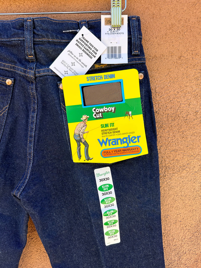 Wrangler Dark Wash Slim Fit Cowboy Cut Jeans 30 x 30