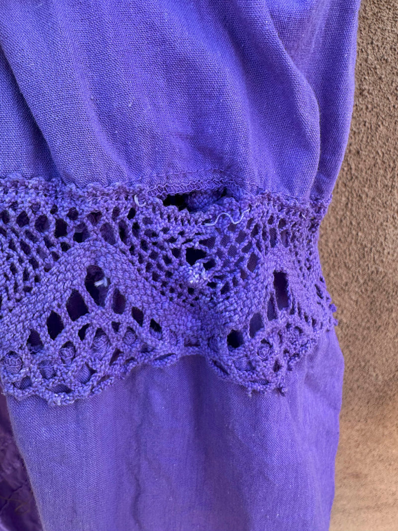 Purple Juanita Banana Mexican Tie Dress - as is