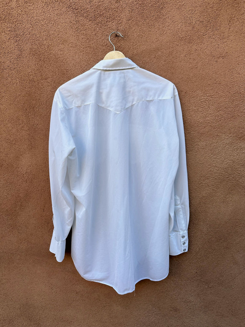 1960's White H Bar C California Ranchwear Boot & Saddle Embroidery Shirt