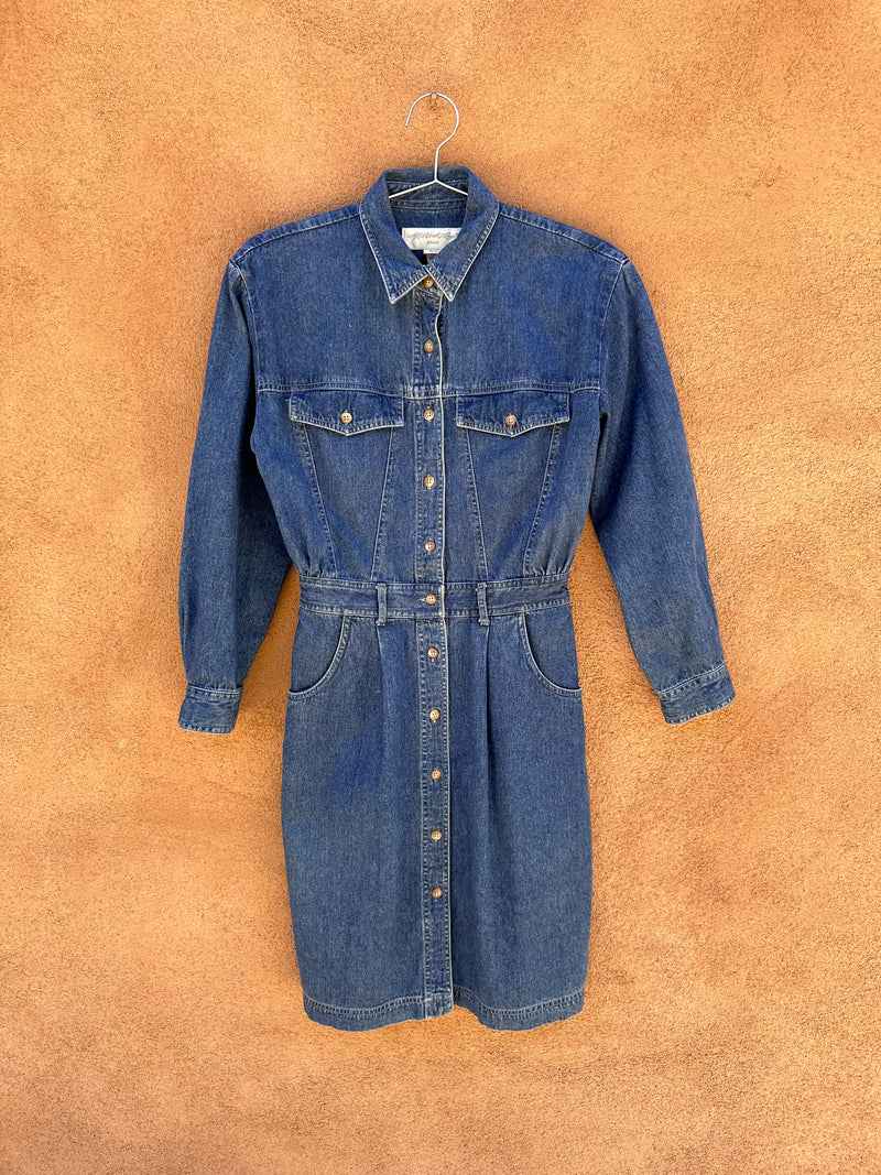 "All Week Long" Long Sleeve Denim Dress