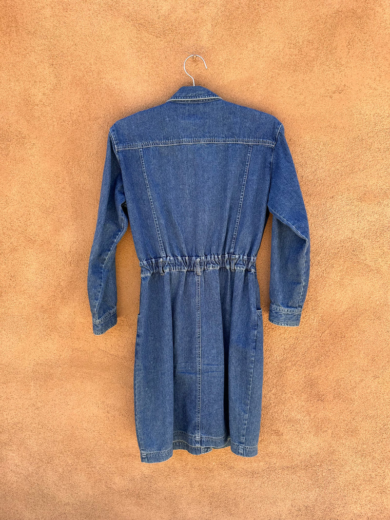 "All Week Long" Long Sleeve Denim Dress