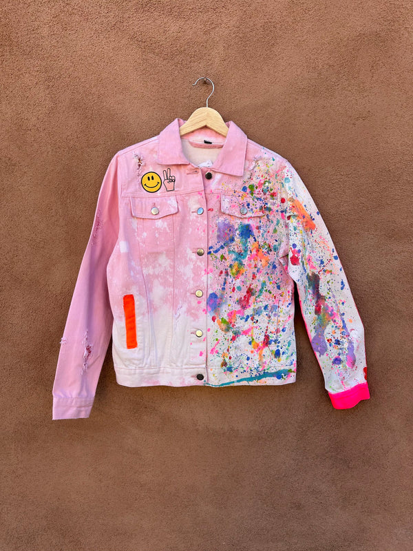 Pink Hand Painted Yin Yang Jacket