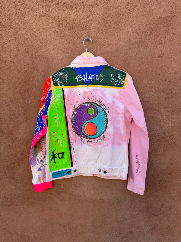 Pink Hand Painted Yin Yang Jacket