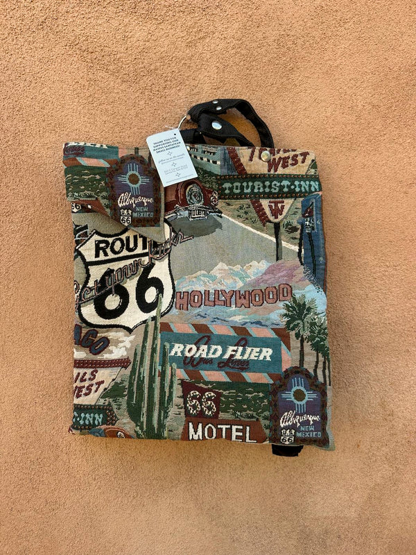 Route 66 Tapestry Backpack with Stash Pocket