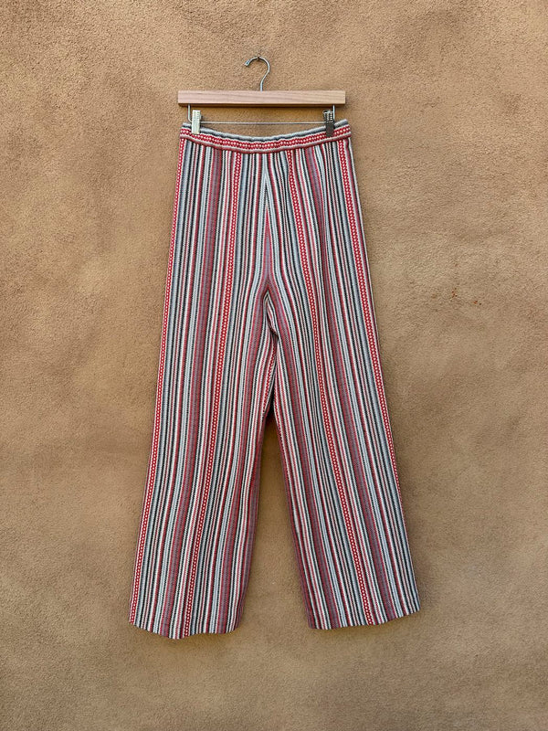 1960's Double Knit Polyester Striped Trousers