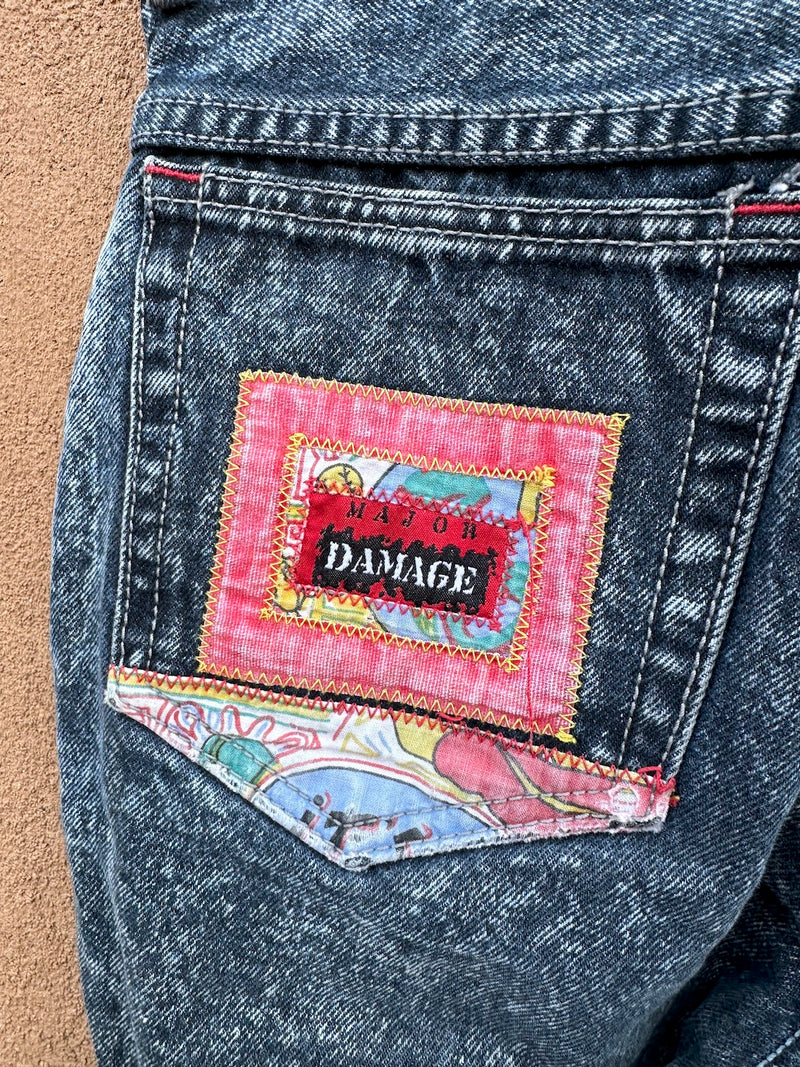 Vintage 90's Major Damage Patchwork Jeans 26 – DESERT MOSS VINTAGE