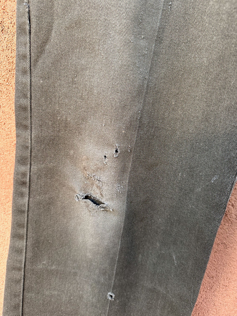 1960's Drab Green Work Pants 36 x 28
