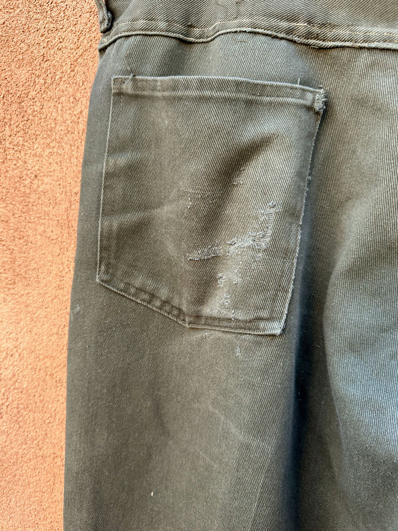 1960's Drab Green Work Pants 36 x 28
