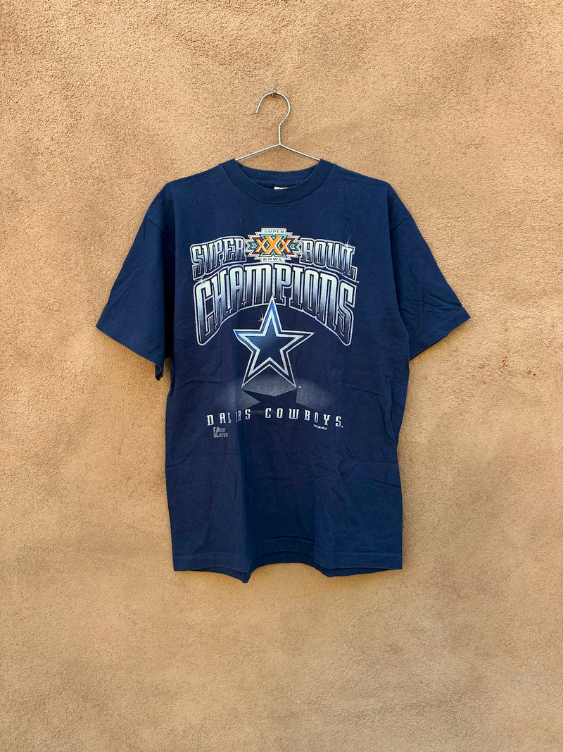 Vintage 1996 Pro Player Dallas Cowboys Super Bowl XXX Champions T