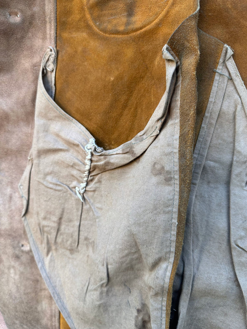 Kid's 1940's Suede Cowboy Vest & Chaps - Small/Med